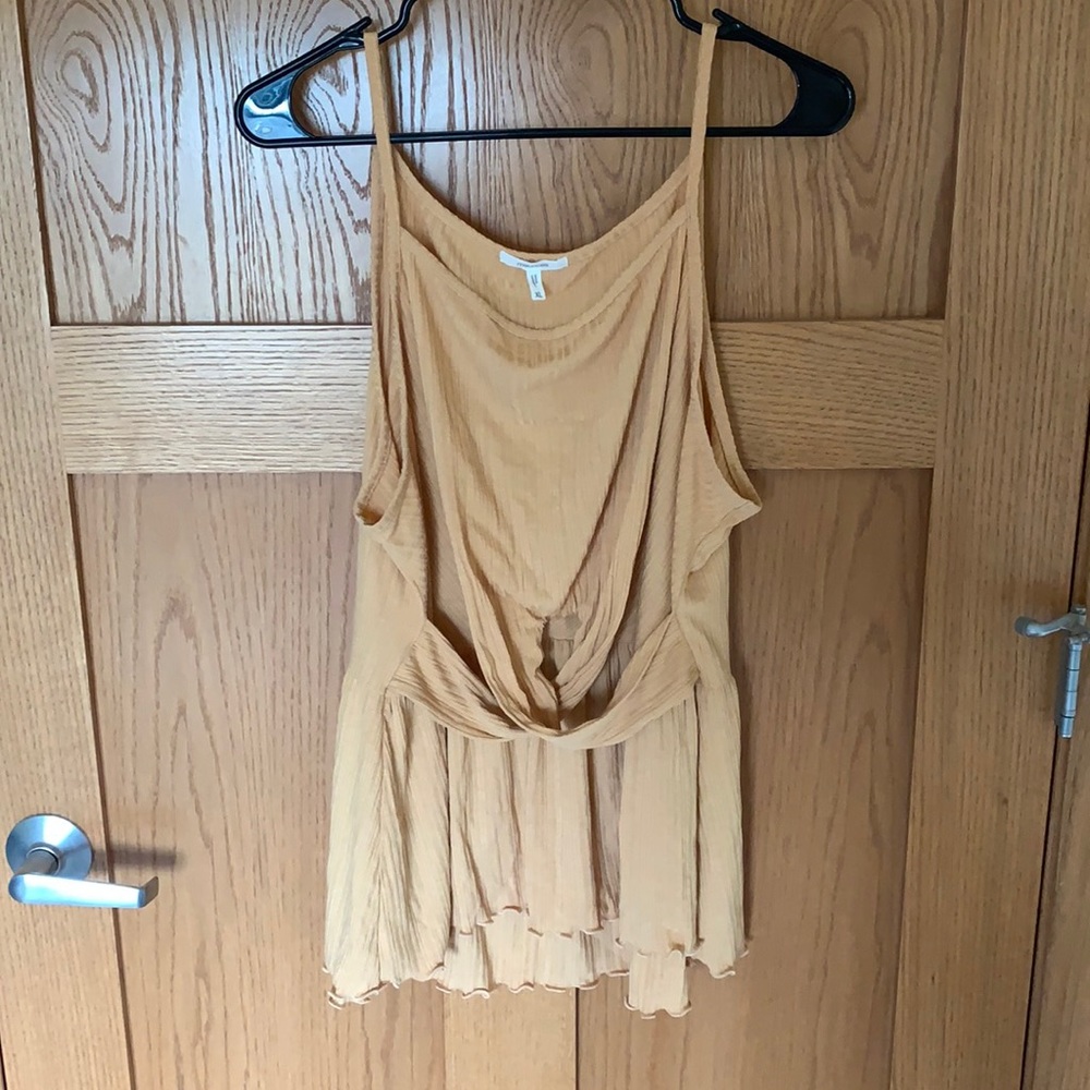 Maurices High Neck Yellow Tank Size